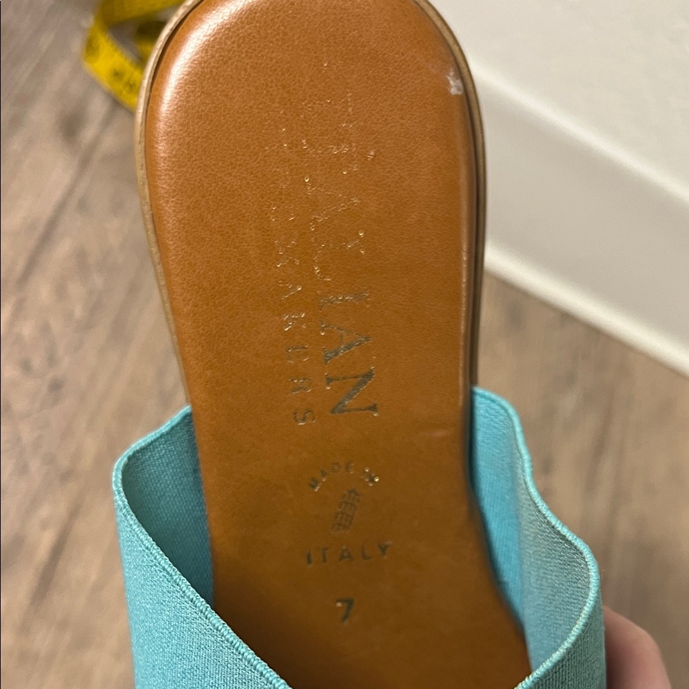 Italian Shoemakers Turquoise and Brown Sandals size 7M - Picture 6 of 6